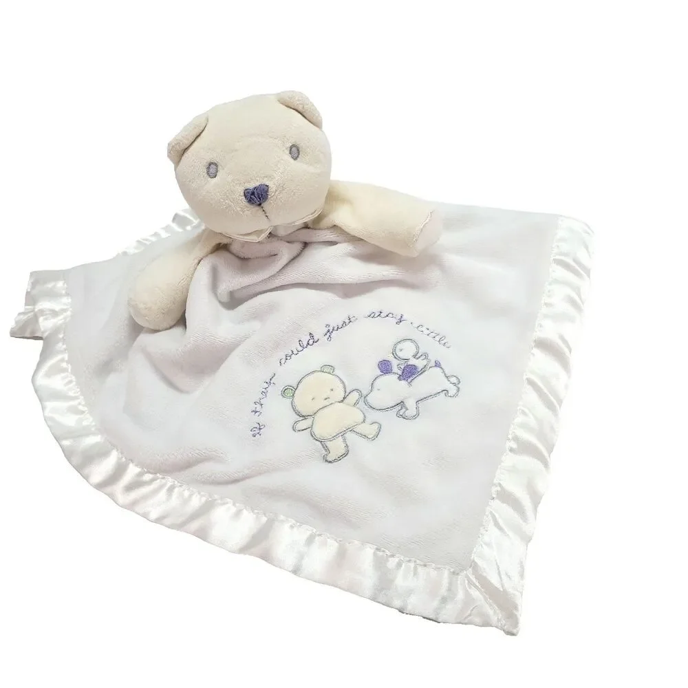 Bear Lovey Satin Trim Blanket 17